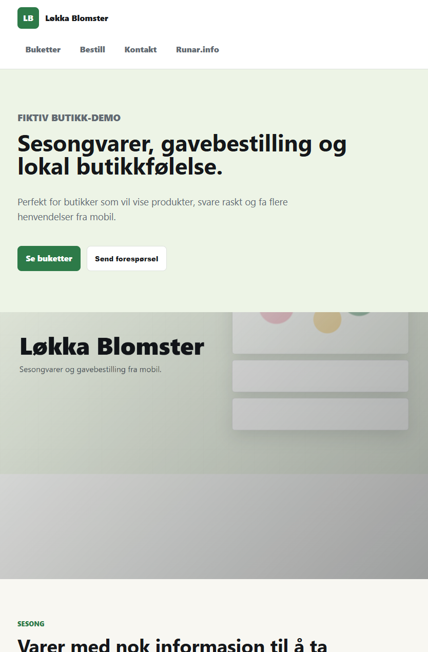 Løkka Blomster demo